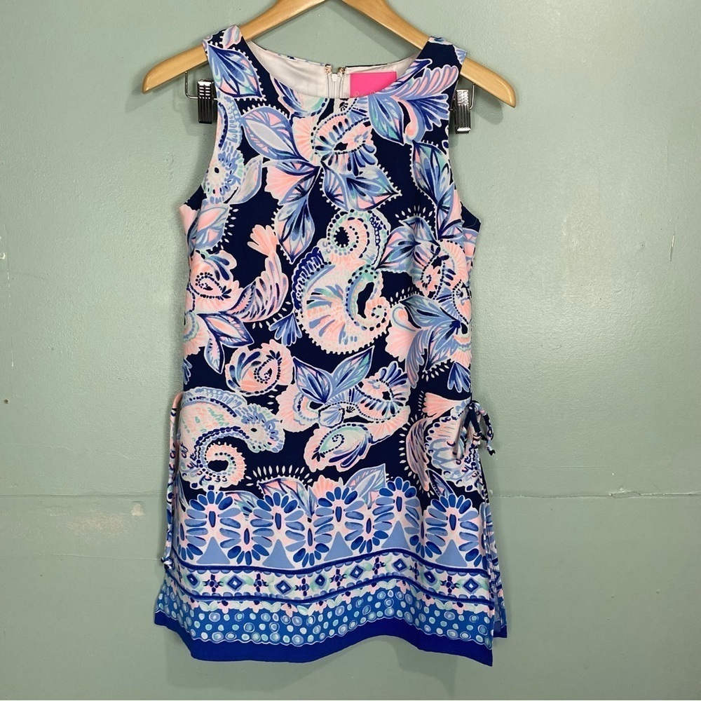 Lilly Pulitzer 002709 Donna Romper High Tide Holy Flockmolie Coral Blue 0
